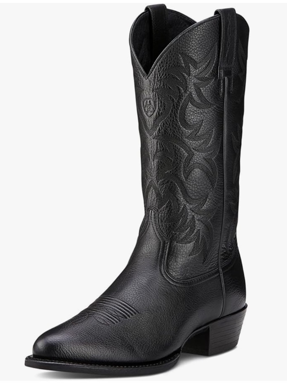 Ariat Men’s Heritage Style Size 8.5EE #34770 Black Leather Cowboy Boots Like New